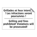 Grillades et feux interdits !  /.../ - Grilling and fires prohibited!  /.../