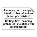 Barbecue, feux, camping interdits  /.../ - Grilling, fires, camping prohibited!  /.../