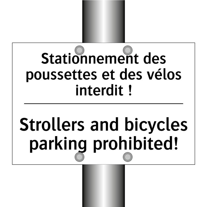 Stationnement des poussettes et  /.../ - Strollers and bicycles parking  /.../