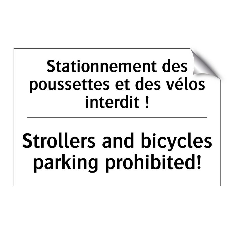 Stationnement des poussettes et  /.../ - Strollers and bicycles parking  /.../