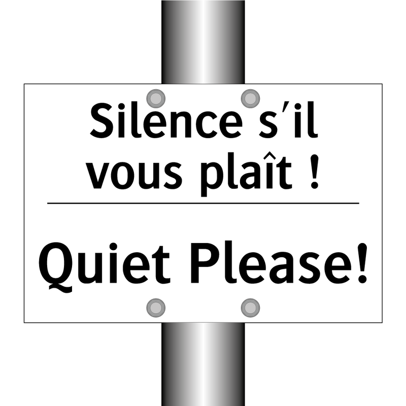 Silence s'il vous plaît ! - Quiet Please!