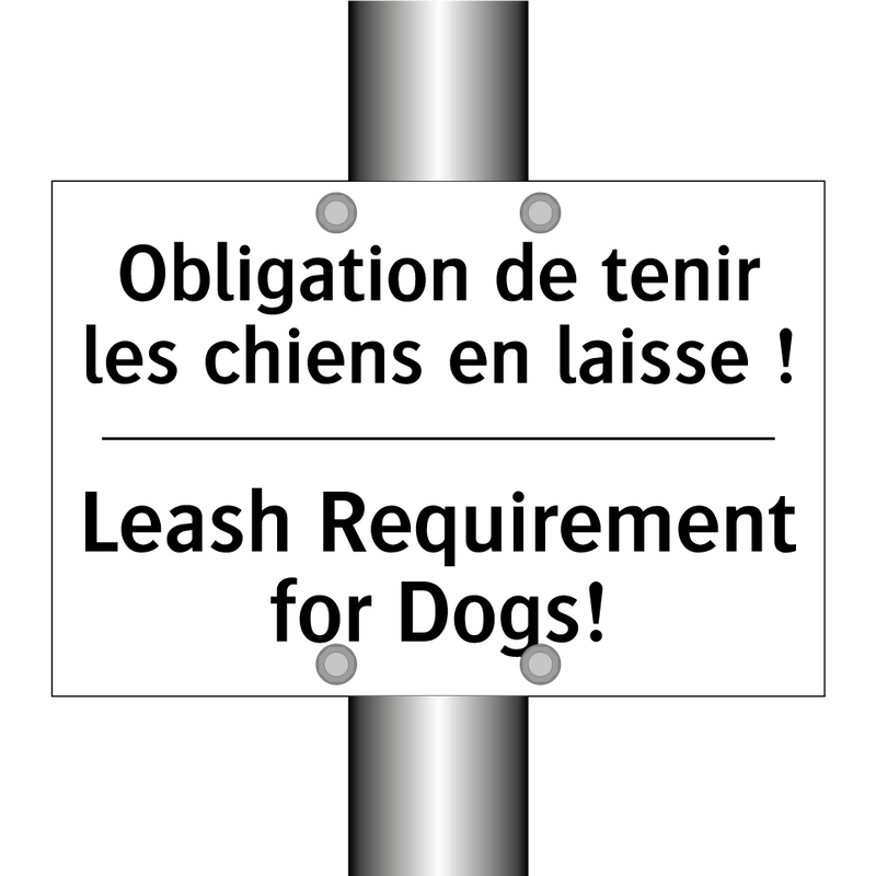 Obligation de tenir les chiens  /.../ - Leash Requirement for Dogs!