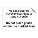 Ne pas placer de marchandises  /.../ - Do not place goods within the  /.../