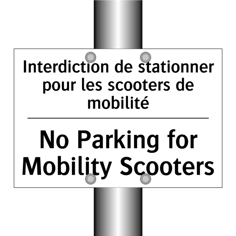 Interdiction de stationner pour  /.../ - No Parking for Mobility Scooters /.../