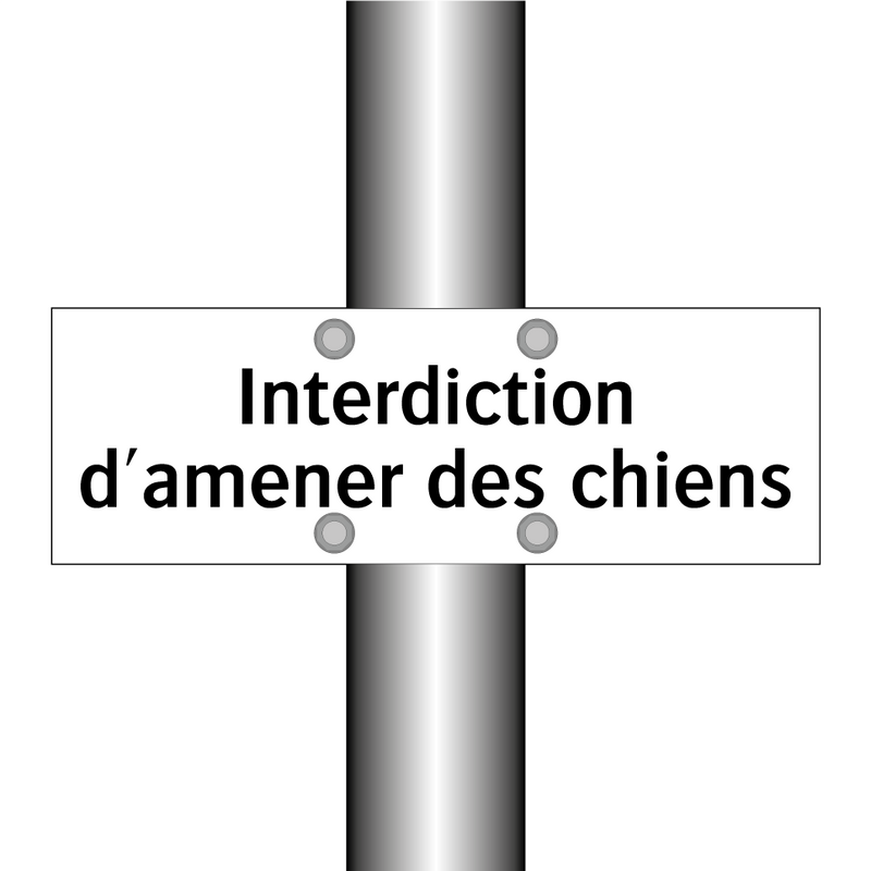Interdiction d'amener des chiens