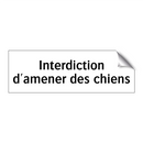Interdiction d'amener des chiens