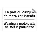 Le port du casque de moto est  /.../ - Wearing a motorcycle helmet is  /.../