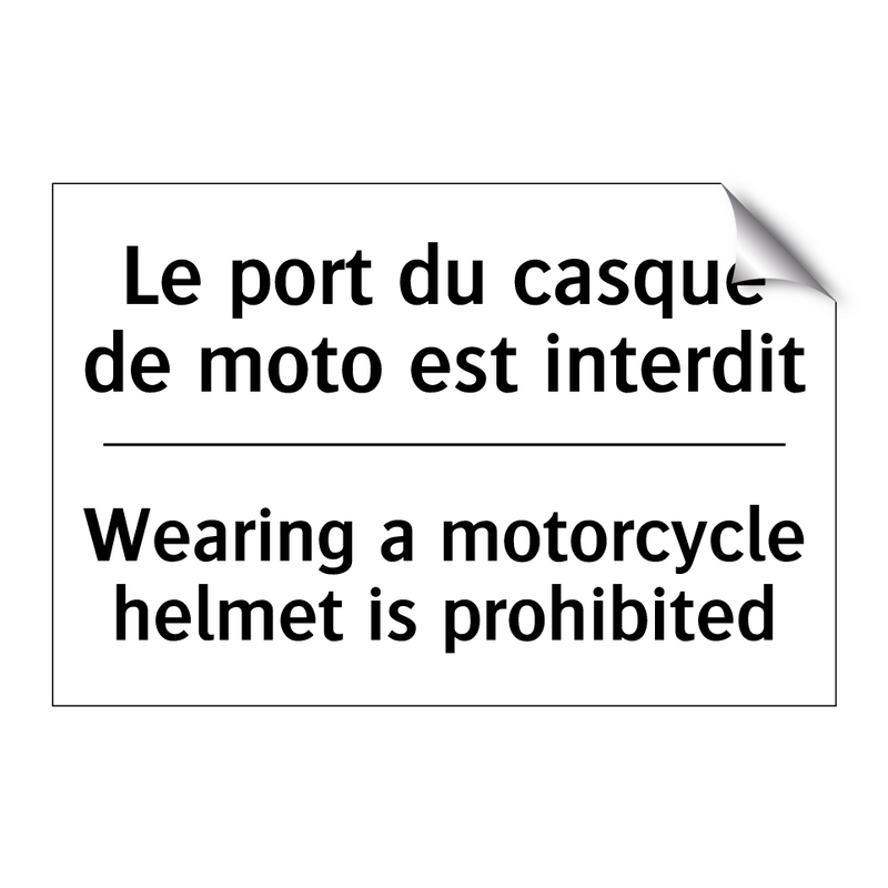 Le port du casque de moto est  /.../ - Wearing a motorcycle helmet is  /.../