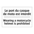 Le port du casque de moto est  /.../ - Wearing a motorcycle helmet is  /.../