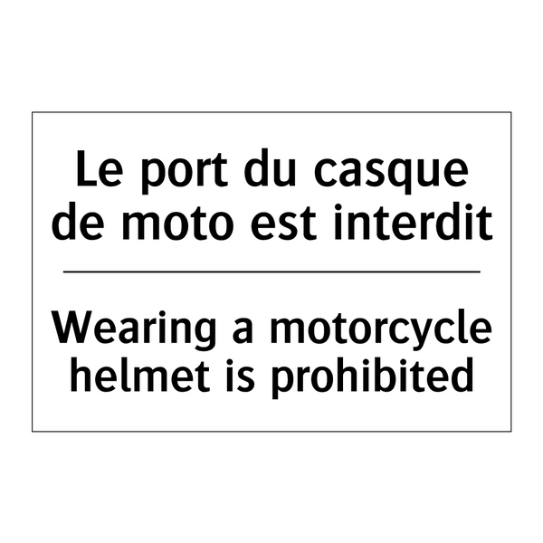 Le port du casque de moto est  /.../ - Wearing a motorcycle helmet is  /.../
