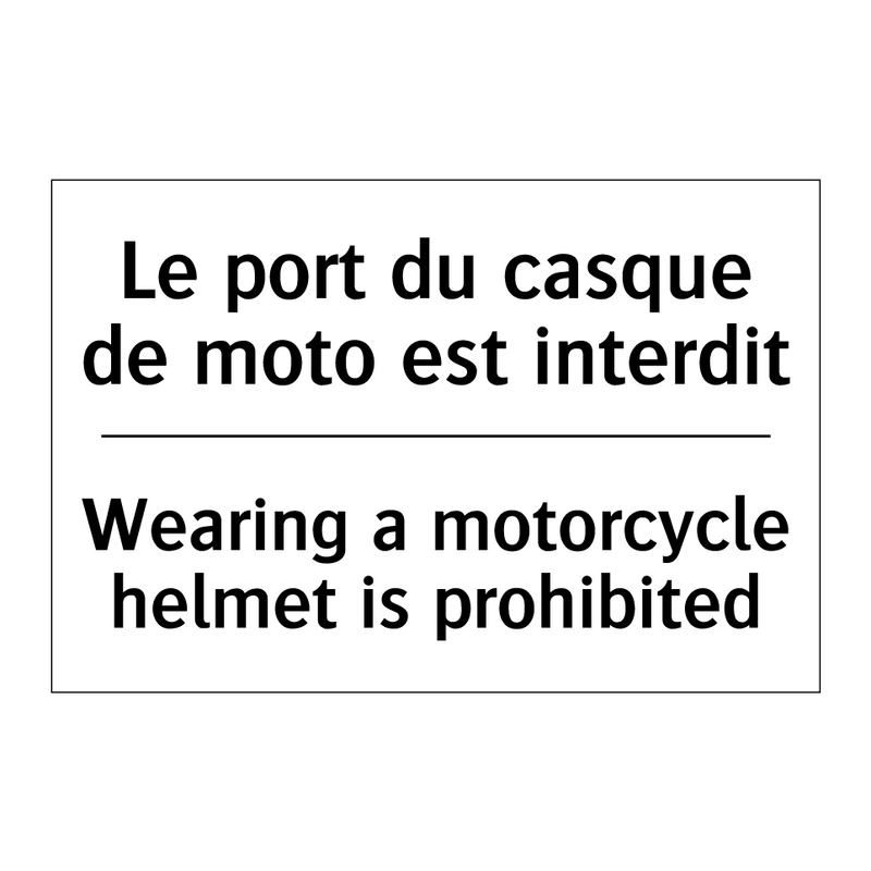 Le port du casque de moto est  /.../ - Wearing a motorcycle helmet is  /.../
