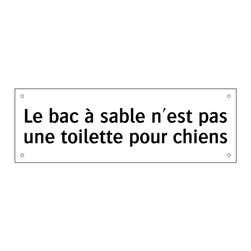 Le bac à sable n'est pas une toilette pour chiens