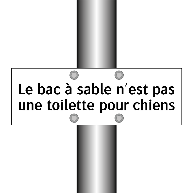 Le bac à sable n'est pas une toilette pour chiens