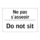Ne pas s'asseoir - Do not sit