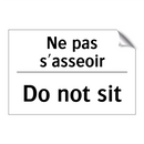Ne pas s'asseoir - Do not sit