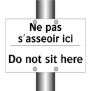 Ne pas s'asseoir ici - Do not sit here