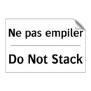 Ne pas empiler - Do Not Stack