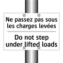 Ne passez pas sous les charges  /.../ - Do not step under lifted loads