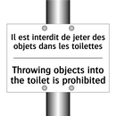 Il est interdit de jeter des objets  /.../ - Throwing objects into the toilet  /.../