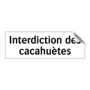 Interdiction des cacahuètes