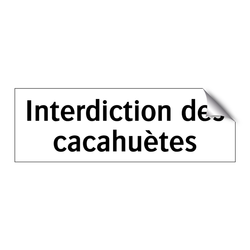 Interdiction des cacahuètes