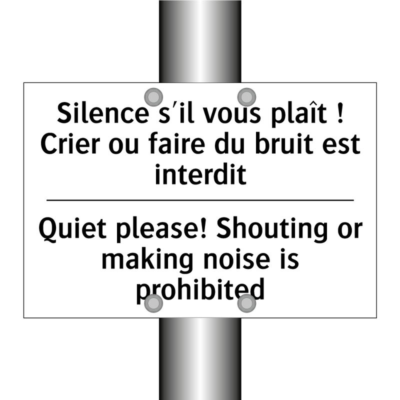 Silence s'il vous plaît ! Crier  /.../ - Quiet please! Shouting or making  /.../