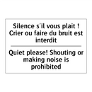 Silence s'il vous plaît ! Crier  /.../ - Quiet please! Shouting or making  /.../