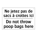 Ne jetez pas de sacs à crottes  /.../ - Do not throw poop bags here