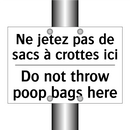 Ne jetez pas de sacs à crottes  /.../ - Do not throw poop bags here