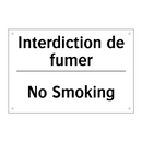 Interdiction de fumer - No Smoking