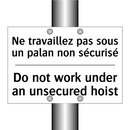 Ne travaillez pas sous un palan  /.../ - Do not work under an unsecured  /.../