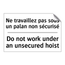 Ne travaillez pas sous un palan  /.../ - Do not work under an unsecured  /.../