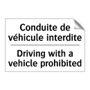 Conduite de véhicule interdite - Driving with a vehicle prohibited /.../