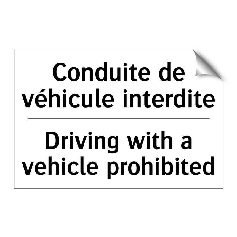 Conduite de véhicule interdite - Driving with a vehicle prohibited /.../