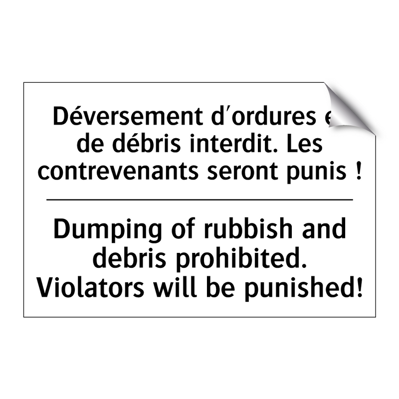 Déversement d'ordures et de débris  /.../ - Dumping of rubbish and debris  /.../