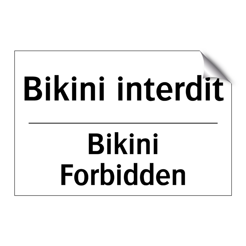 Bikini interdit - Bikini Forbidden