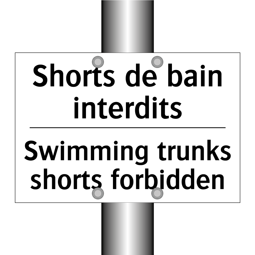 Shorts de bain interdits - Swimming trunks shorts forbidden /.../