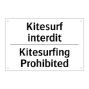 Kitesurf interdit - Kitesurfing Prohibited