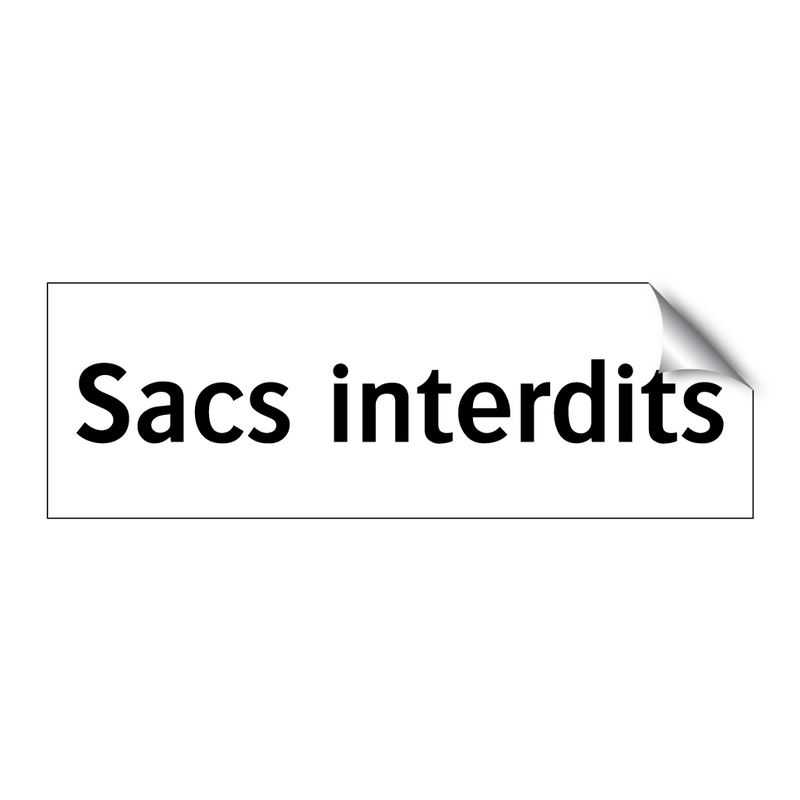 Sacs interdits