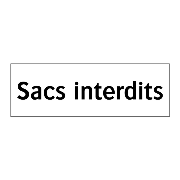 Sacs interdits