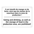 Il est interdit de manger et de  /.../ - Eating and drinking, as well as  /.../