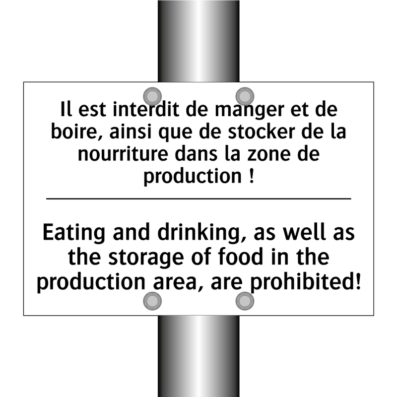 Il est interdit de manger et de  /.../ - Eating and drinking, as well as  /.../