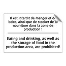 Il est interdit de manger et de  /.../ - Eating and drinking, as well as  /.../