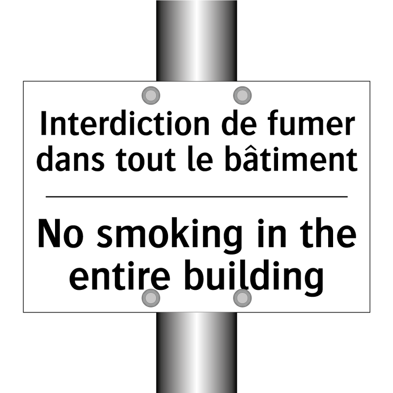 Interdiction de fumer dans tout  /.../ - No smoking in the entire building /.../
