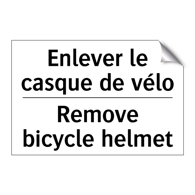 Enlever le casque de vélo - Remove bicycle helmet