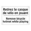 Retirez le casque de vélo en jouant /.../ - Remove bicycle helmet while playing /.../