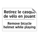 Retirez le casque de vélo en jouant /.../ - Remove bicycle helmet while playing /.../