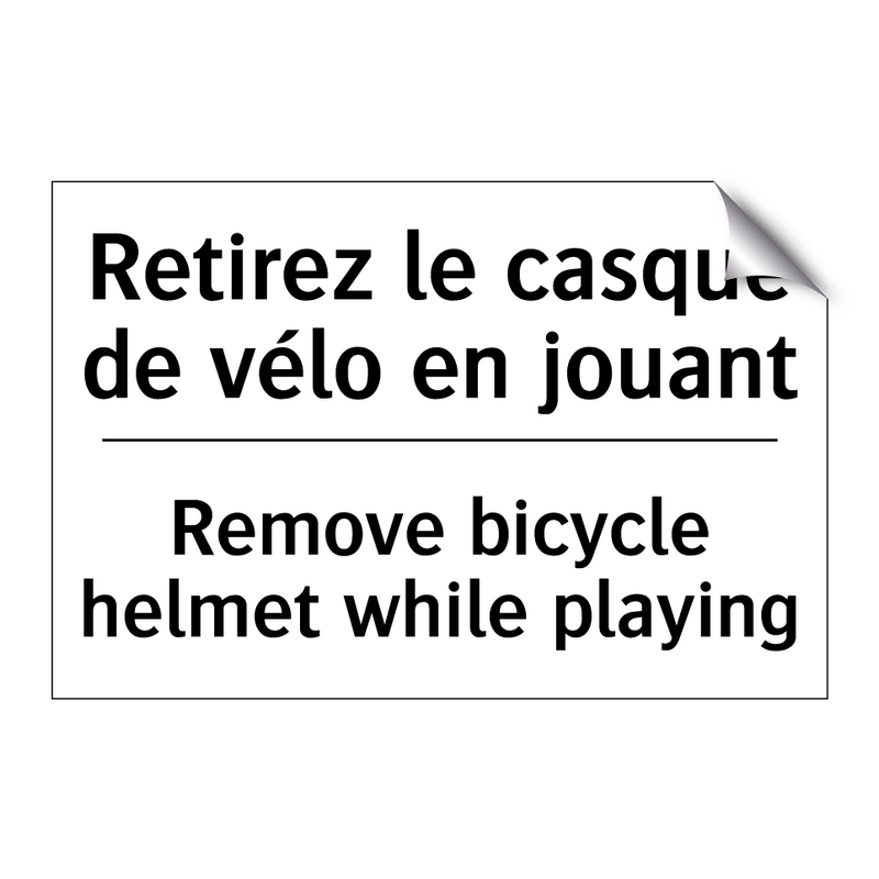 Retirez le casque de vélo en jouant /.../ - Remove bicycle helmet while playing /.../