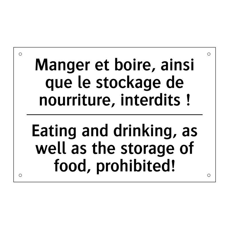 Manger et boire, ainsi que le  /.../ - Eating and drinking, as well as  /.../