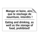 Manger et boire, ainsi que le  /.../ - Eating and drinking, as well as  /.../